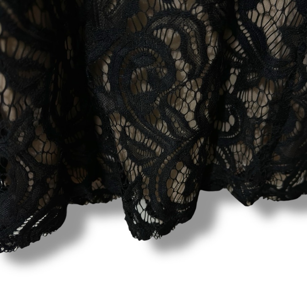 NWOT USA Cotton Black Sheer Floral Lace VNeck Camisole Racerback Tank Top (sz S) - Picture 6 of 12